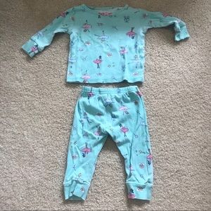 Carters baby girl 6 months 2-piece pajamas